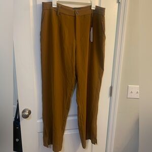 Sanctuary Rust Brown Straight Leg High Rise Trouser Dress Pants Plus Size 16W